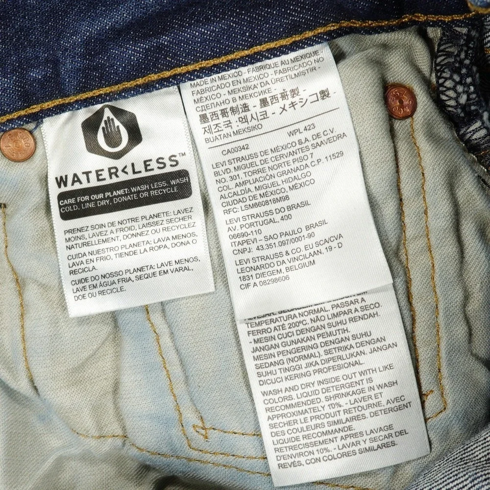 Levi's 501 Jeans Mens 32x33 Blue Original Fit Straight Leg Button Fly Indigo